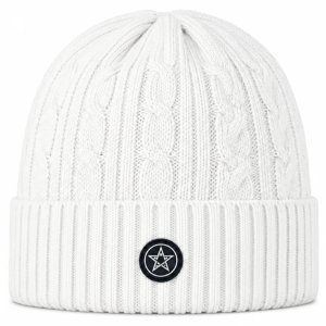 Swing Out Sister Nada Cable Knit Bobble Hat Optic White